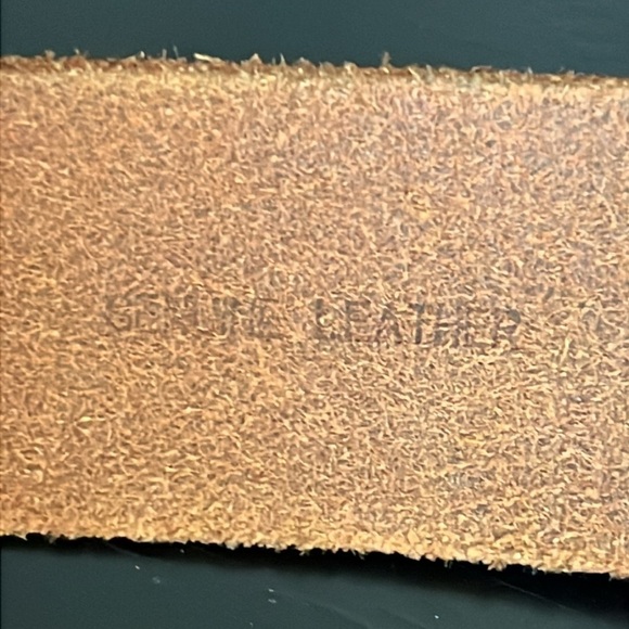 Brown Leather Belt with Silver Buckle - Picture 5 of 14